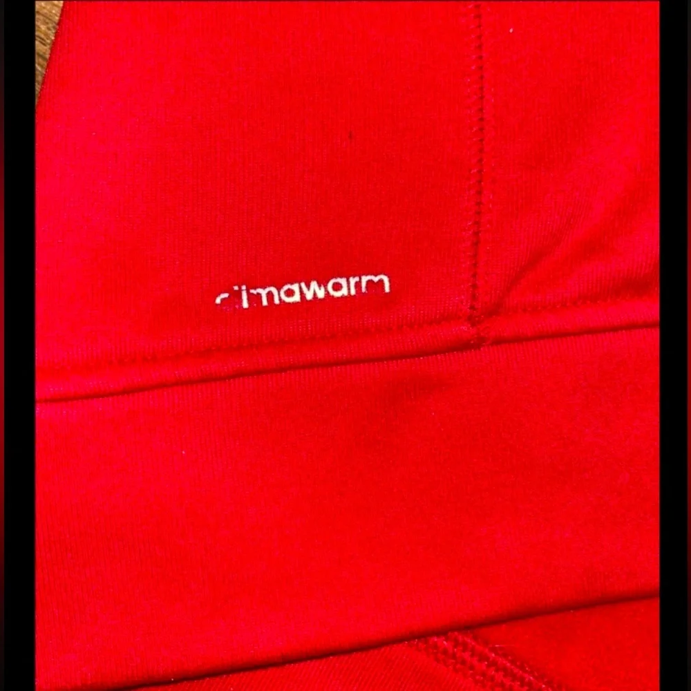 Vintage Adidas Climawarm Blk Lined Hooded Sweatshirt/Jacket W/Kangaroo Pocket